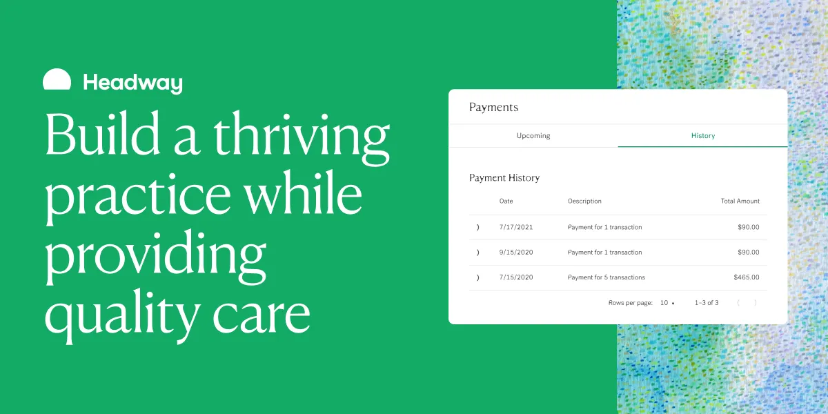 Benefits of Accepting Insurance as as Mental Health Provider with Headway