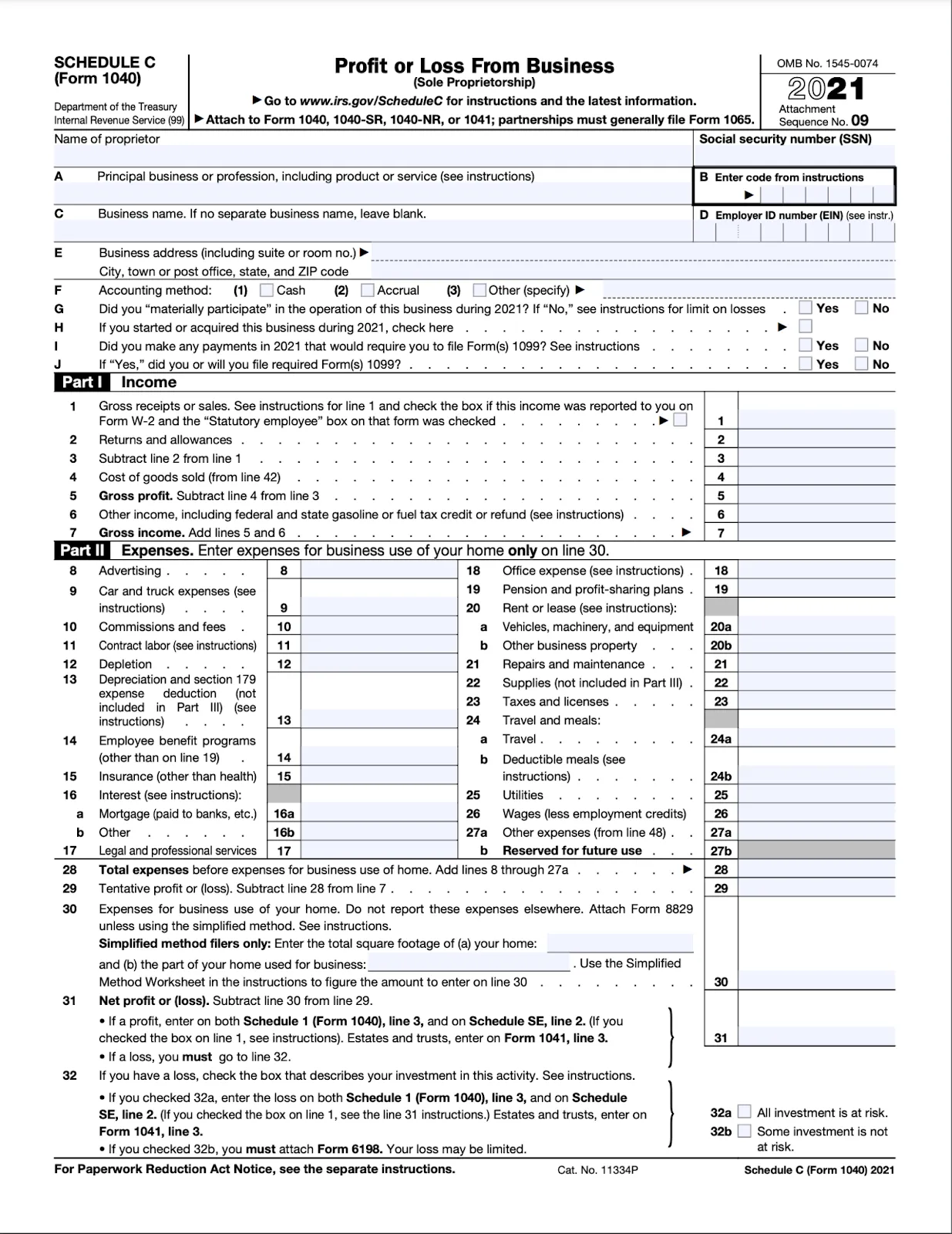 Schedule C for therapists